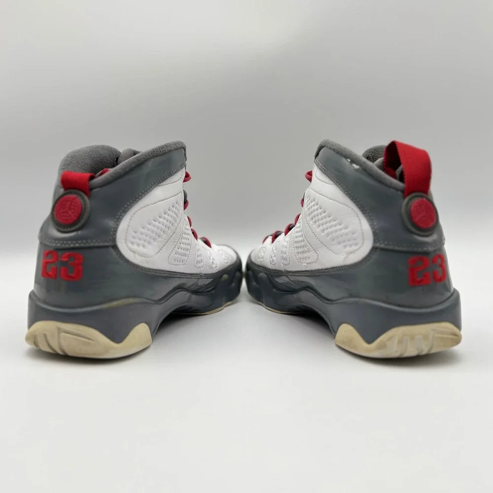 Air Jordan 9 Retro Fire Red White Grey CT8019-162 Mens 10 Basketball Shoes
